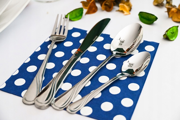 KOMPLET SZTUĆCÓW ZESTAW SZTUĆCÓW NA 12 OSÓB SZTUĆCE POŁYSK WALIZKA 72 EL.