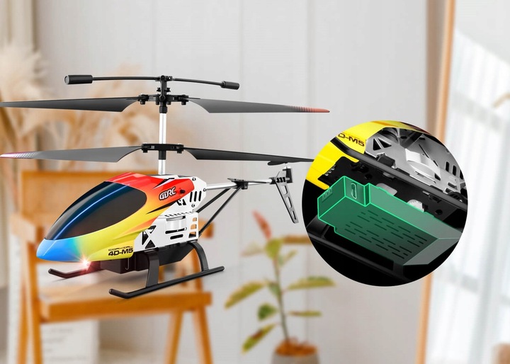HELIKOPTER ŚMIGŁOWIEC ZDALNIE STEROWANY ŻYROSKOP AKUMULATOR WYMIENNY USB