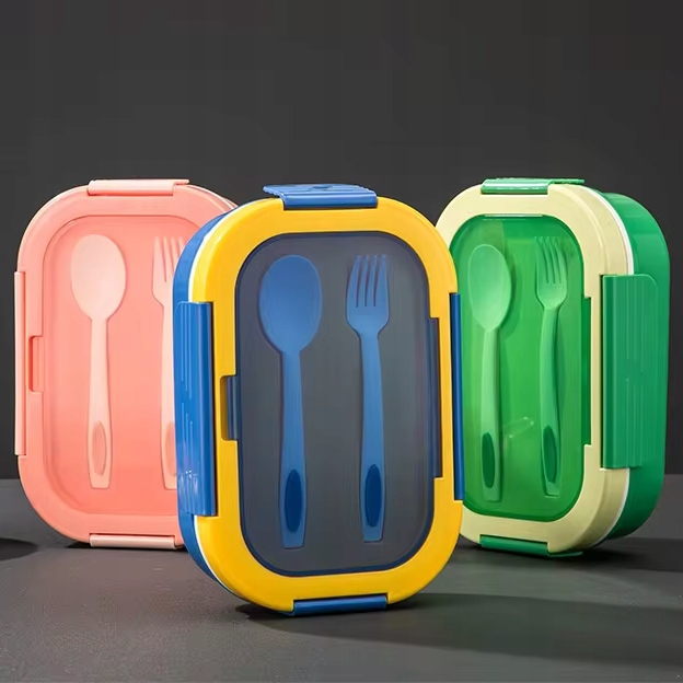 LUNCHBOX 3 PRZEGRÓDKI SZTUĆCE LUNCH BOX POJEMNIK ŚNIADANIE ŚNIADANIÓWKA