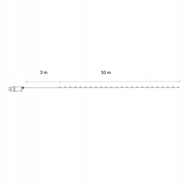 LAMPKI DRUCIKI 100 LED 13m ZEW/WEW MIKRO NA PRĄD 8 FUNKCJI CIEPŁE ZASILACZ