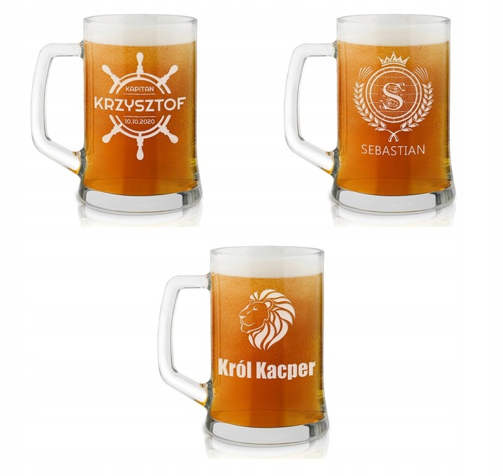 Kufel do Piwa z Grawerem Prezent na Urodziny dla Faceta Taty Dziadka 500 ml