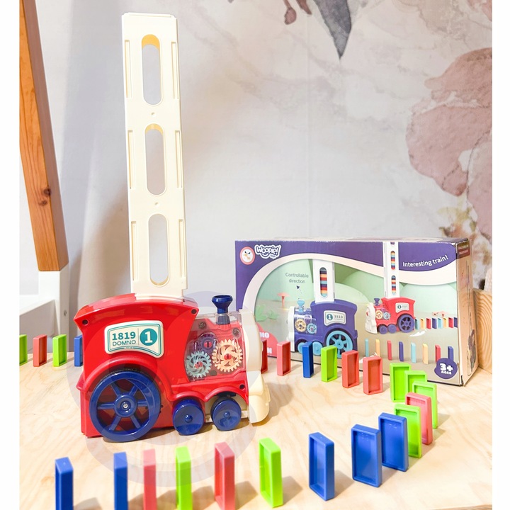 ELEKTRYCZNA CIUCHCIA LOKOMOTYWA DO KLOCKÓW DOMINO INTERAKTYWNA WOOPIE
