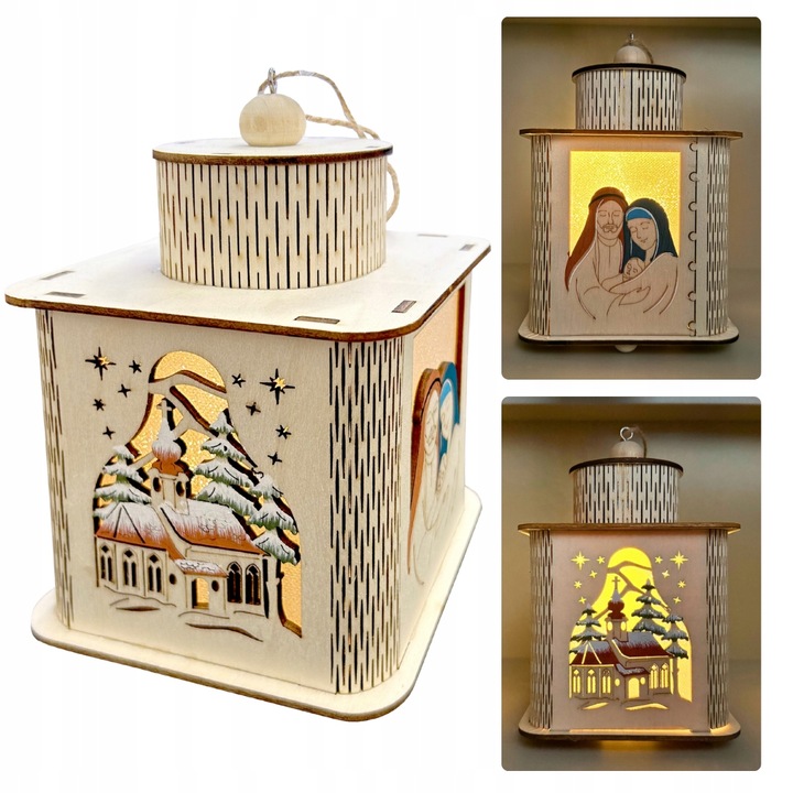 Lampion na roraty, lampion adwentowy dla dzieci Lampion świąteczny z LED