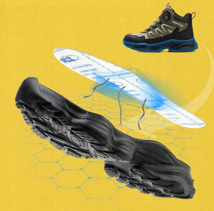 NOWY BUTY ROBOCZE MĘSKIE PÓŁBUTY ROBOCZE SPORTOWE ODDYCHAJĄCE Z NOSKIEM BHP