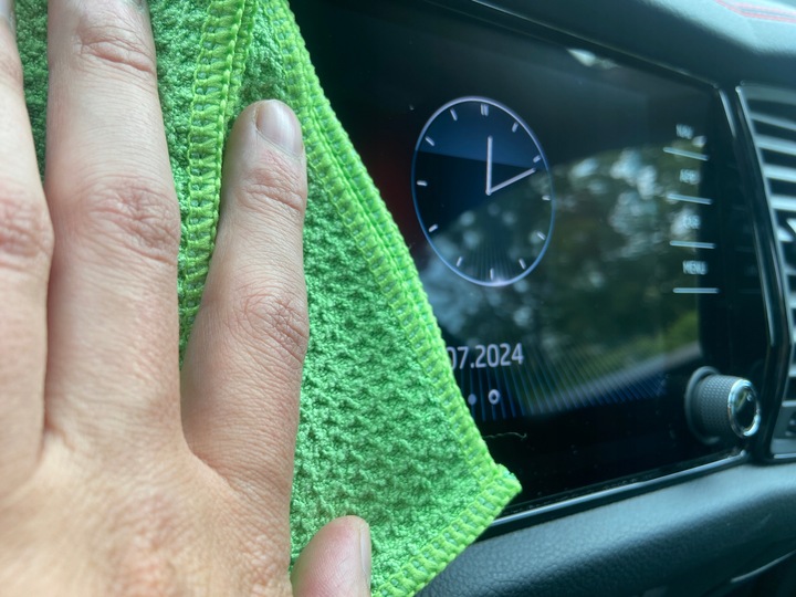CarGlowGoods Storm mikrofibra waflowa do szyb w aucie szkła okien 40x40 3x