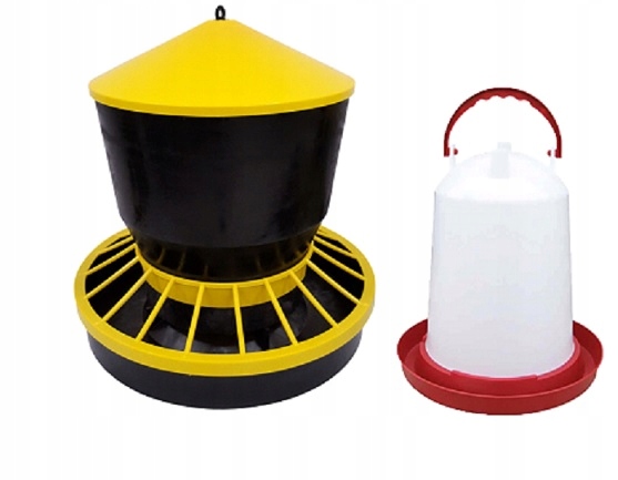 Zestaw dla drobiu POIDŁO 6L + KARMNIK 6KG DLA DROBIU KACZEK GĘSI KUR