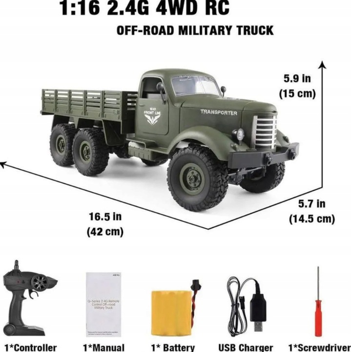 Zdalnie Sterowane Auto, Wojskowy Transporter Ciężarówka Wojskowa