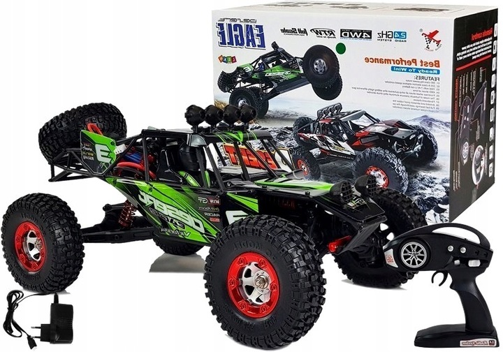 AUTO SAMOCHÓD ZDALNIE STEROWANY RC TERENOWE DUŻY 4X4 PILOT 30 KM/H 2.4GHZ