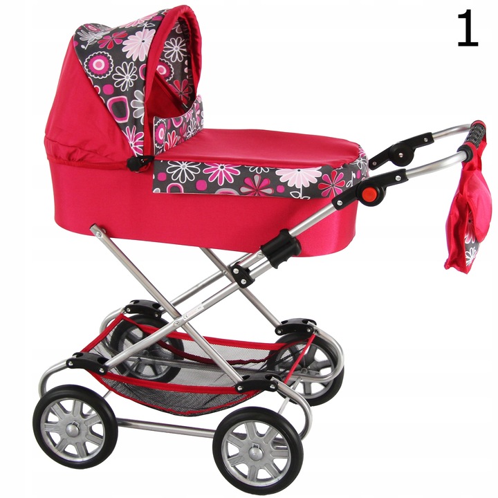 WÓZEK DUŻY DLA LALEK GŁĘBOKI + Pościel+Torebka PL