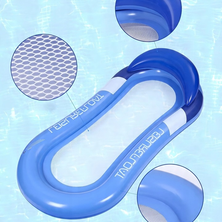 MATERAC do pływania dmuchany z siatką HAMAK WODNY leżak na basen plażę wode