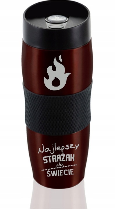 KUBEK TERMICZNY Z GRAWEREM prezent dla strażaka