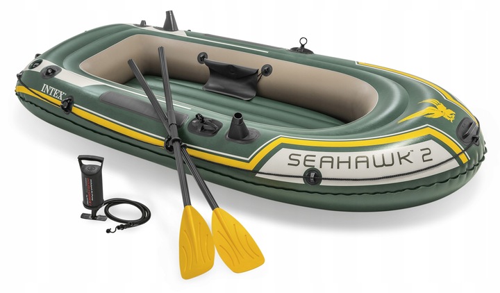 PONTON SEAHAWK 2 + WIOSŁA + POMPKA 236x114x41 cm - INTEX 68347 model 2025