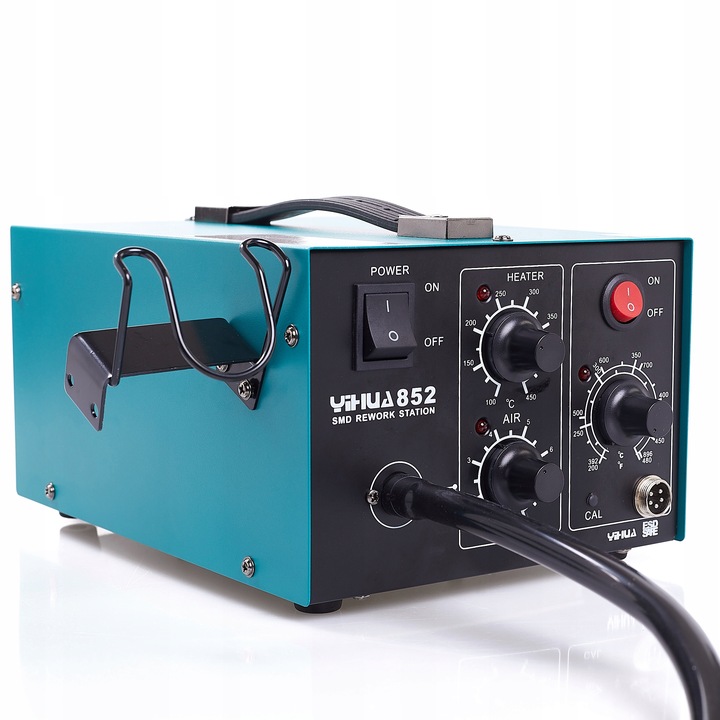 STACJA LUTOWNICZA LUTOWNICA 2W1 HOT-AIR 852 Z KOMPRESOREM TECHREBAL 660W