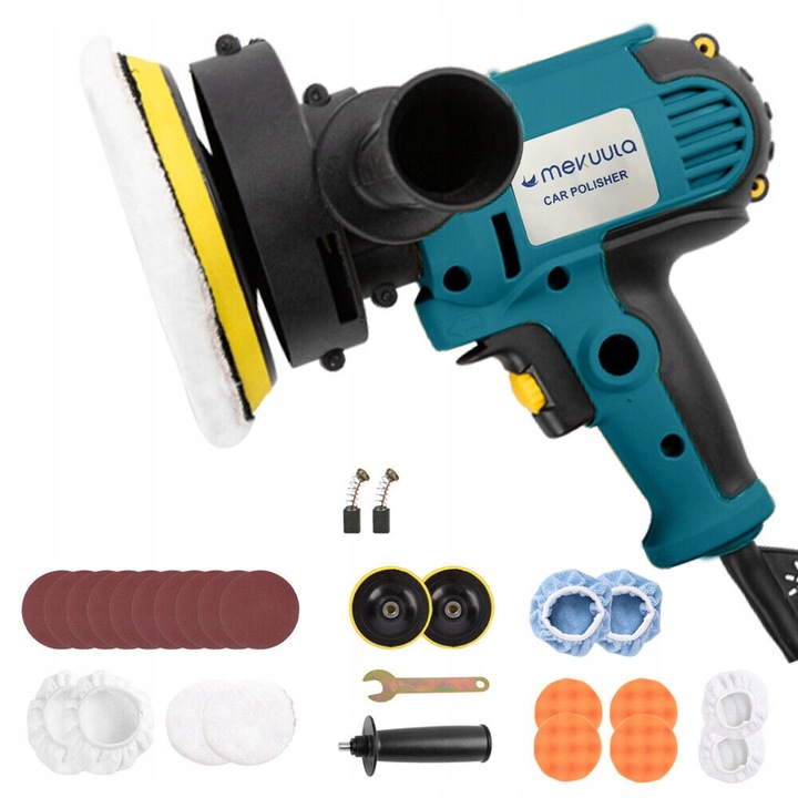 Profesjonalna POLERKA SAMOCHODOWA Z REGULACJĄ OBROTÓW + 28x AKCESORIÓW