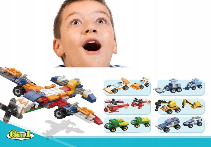 KALENDARZ ADWENTOWY 24 ELEMENTY KLOCKI DINOZAUR SAMOCHODY