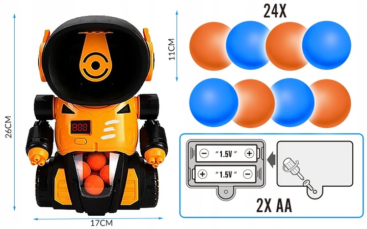 Zabawka Dla Dzieci Strzelanie do Celu Robot Roboschoot Licznik Punktów