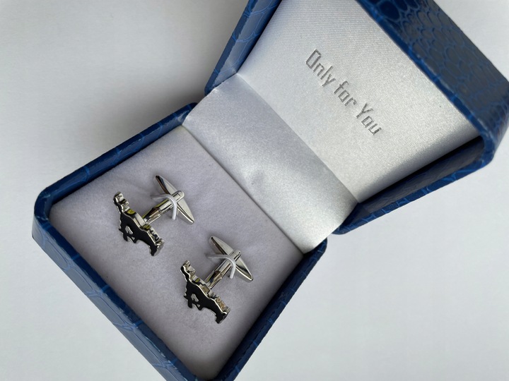 Srebrne spinki do mankietów EXC Ford Mustang GT Bullitt