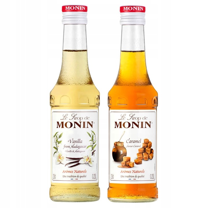 Syrop do kawy Monin zestaw mix smaków 250ml Wanilia i Karmel