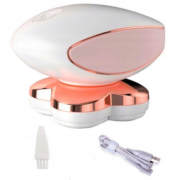 DEPILATOR DO CIAŁA GOLARKA DAMSKA MASZYNKA 4 GŁOWICE ZASILANIE USB LED