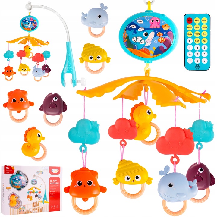 KARUZELA KARUZELKA DO ŁÓŻECZKA Z PROJEKTOREM TIMER POZYTYWKA DLA DZIECKA