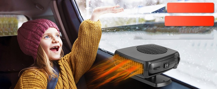 12V 200W PODGRZEWACZ SAMOCHODOWY PRZENOŚNY TERMOWENTYLATOR SAMOCHODOWY