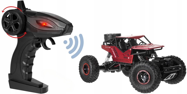 DUŻY SAMOCHÓD ZDALNIE STEROWANY AUTO RC METAL TERENOWY 1:16 PILOT NAPĘD 4X4