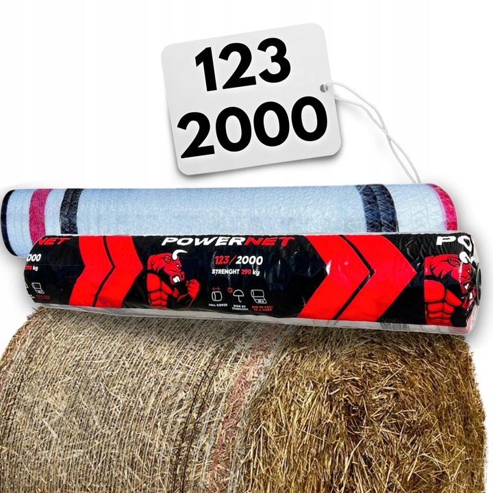 Siatka do bel POWER NET 123x2000m TURBO MOCNA do słomy, siana, kiszonki