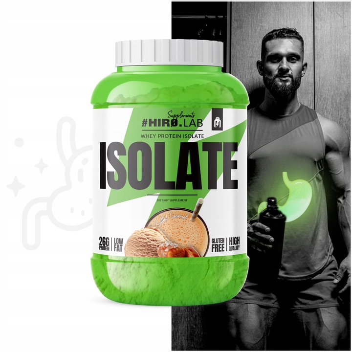 Izolat Białka BIAŁKO 1800 g wpi iso Whey Protein Isolate SŁONY KARMEL HIRO