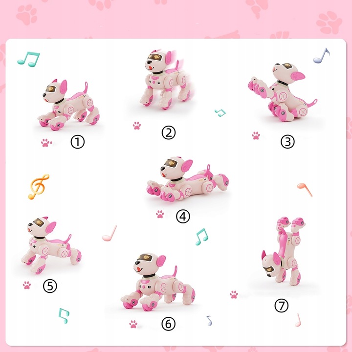 ROBOT INTERAKTYWNY PIES PIESEK ZDALNIE STEROWANY PROGRAMOWANY 20+ FUNKCJE