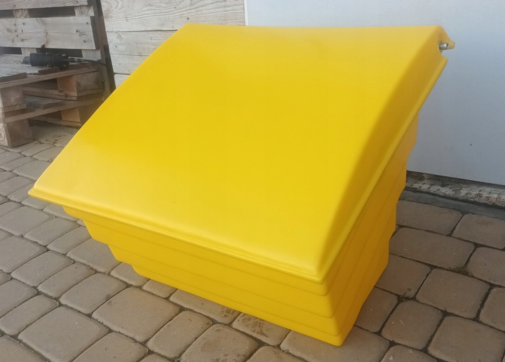 POJEMNIK skrzynia piasek piach sól drogową sorbent 70L PPM 70 litrów ŻÓŁTY