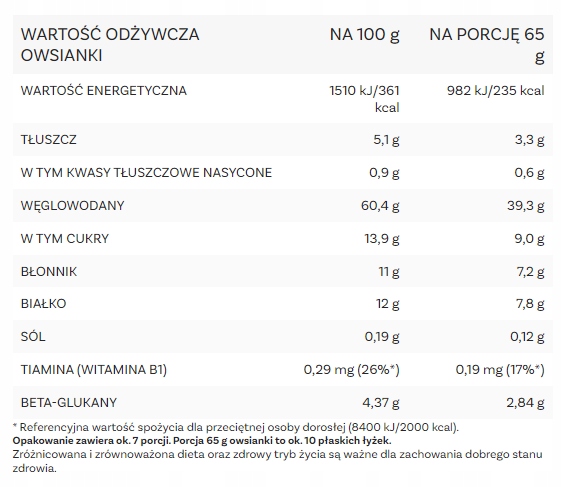 Owsianka Jabłkowa Bez Cukru OneDayMore 1350g set