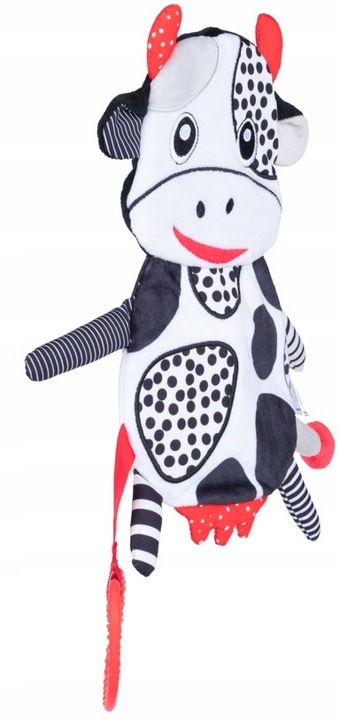 BaliBaZoo KONTRASTOWA KROWA Zabawka dla niemowląt Szeleścik Gryzak 0m+