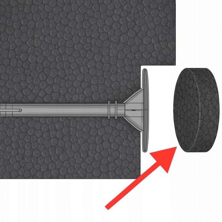 ZAŚLEPKI Zatyczki Styropianowe GRAFIT 67x17 mm 1000 szt| FREZ DO STYROPIANU