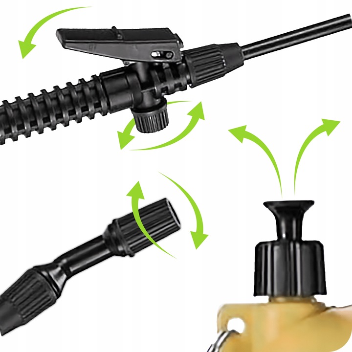 OPRYSKIWACZ RĘCZNY CIŚNIENIOWY OGRODOWY LANCA Z WĘŻEM 171 CM REGULACJA 5L