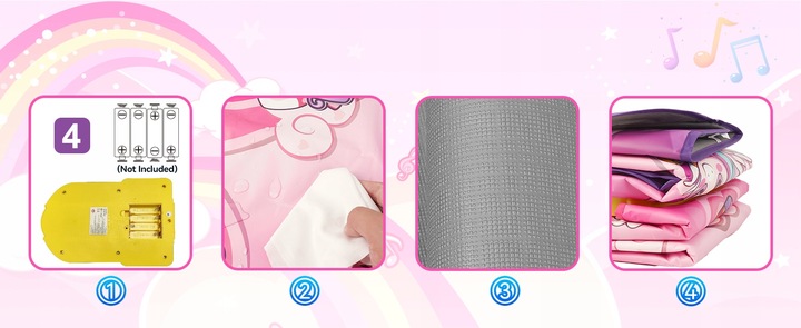 MATA DO TAŃCZENIA MUZYCZNA DLA DZIECI INTERAKTYWNA LED BLUETOOTH 9 × POZIOM