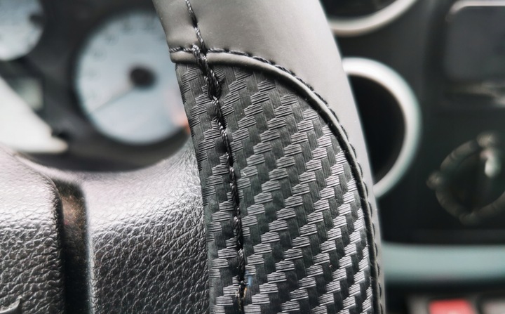 VW Golf 4 5 6 7 Jetta Passat B5 B6 B7 Polo UP! na kierownice skóra karbon