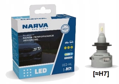 ŻARÓWKI LEDOWE LED H7 RPA NARVA RANGE POWER ADVANCED 6000K 12V/24V