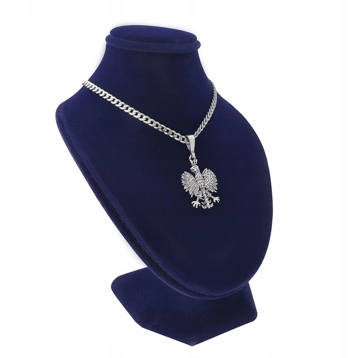 Zawieszka Srebrna pr. 925 Wisiorek ORZEŁ w Koronie Godło Polski (Mały)