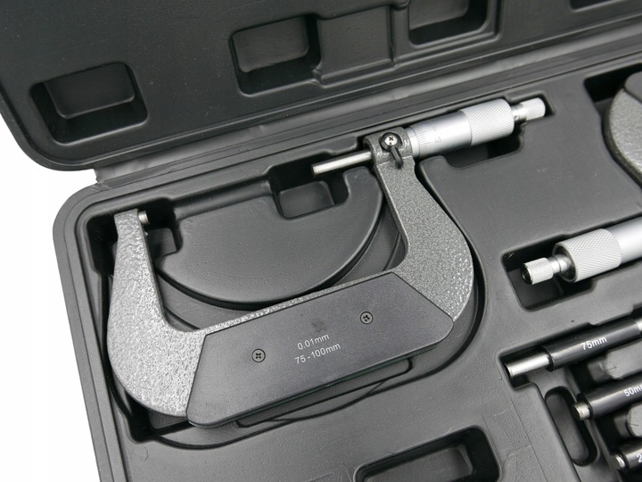 MIKROMETRY 0-100 mm ZESTAW 4x MIKROMETR ZEWNĘTRZNY