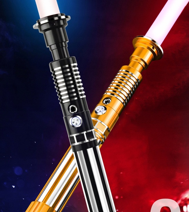 MIECZ ŚWIETLNY ŚWIECĄCY Z DŹWIĘK STAR WARS ZABAWKOWY RGB 16 KOL METAL MIECZ