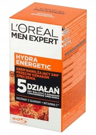 LOREAL MEN EXPERT HYDRA ENERGETIC KREM DO TWARZY DLA MĘŻCZYZN 50 ml