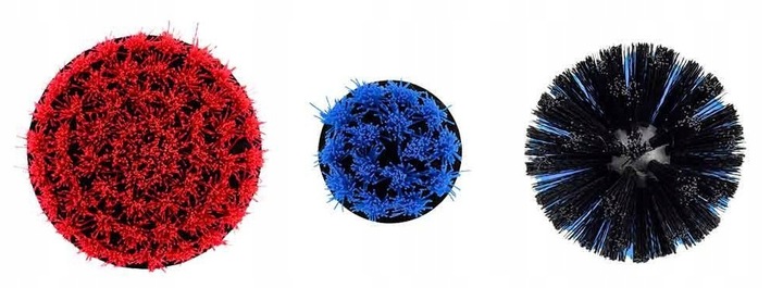 ZESTAW 3 X SZCZOTKA DO FELG NYLONOWA NA WIERTARKĘ