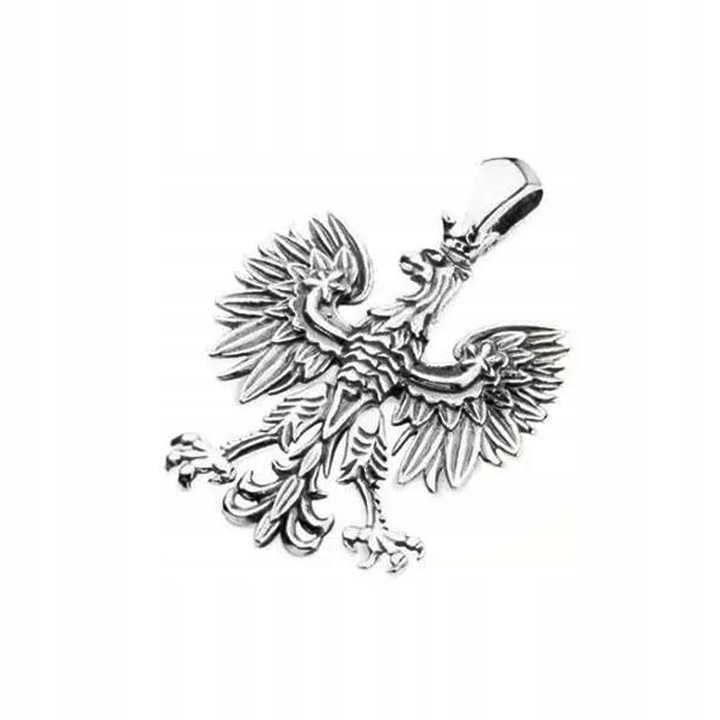 Zawieszka Srebrna pr. 925 Wisiorek ORZEŁ w Koronie Godło Polski (Mały)