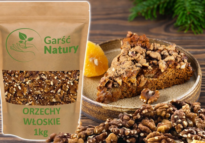 ORZECHY WŁOSKIE ŁUSKANE 1 kg POŁÓWKI Łuskane ŚWIEŻE Naturalne