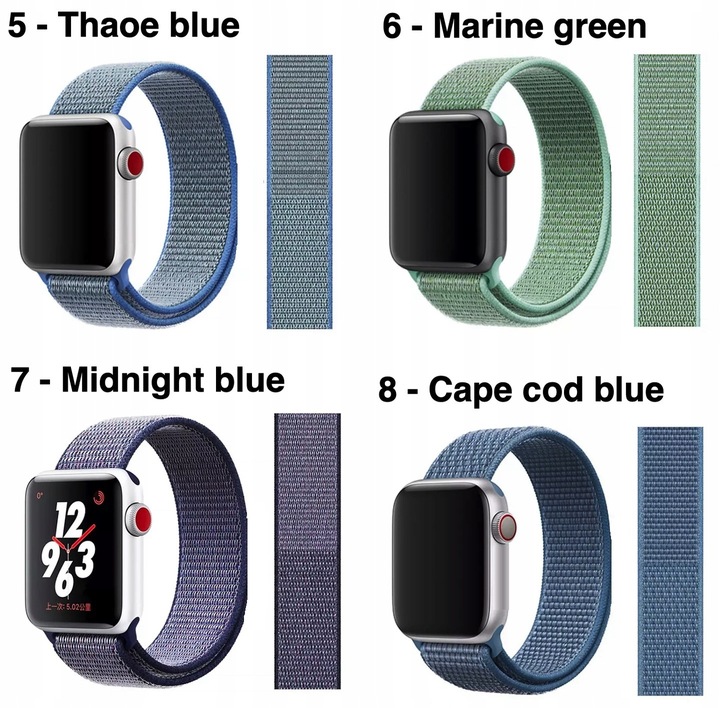 PASEK DO APPLE WATCH 2 3 4 5 6 7 8 9 SE ULTRA 2 38/40/41/42/44/45/49mm Rzep