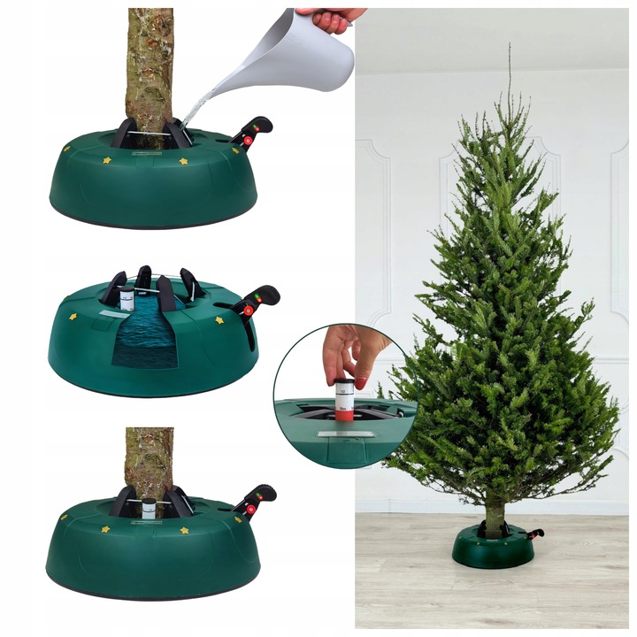 STOJAK CHOINKOWY SAMOZACISKOWY PODSTAWKA NA ŻYWĄ CHOINKĘ, WYSOKOŚĆ DO 3,5 M