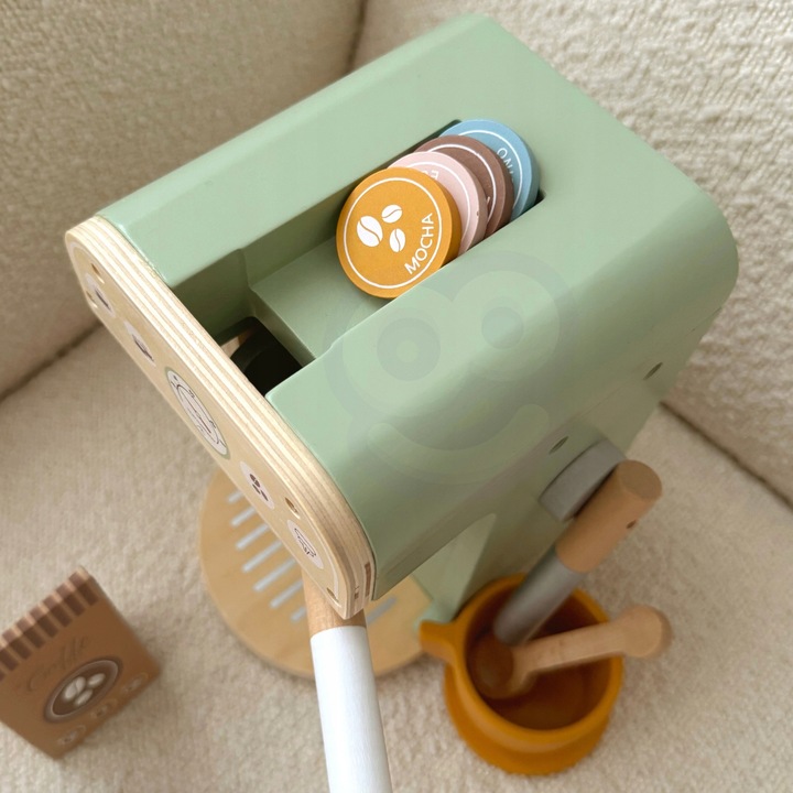 DREWNIANY EKSPRES DO KAWY DLA DZIECI KAWIARNIA AGD GOTOWANIE DO KUCHNI