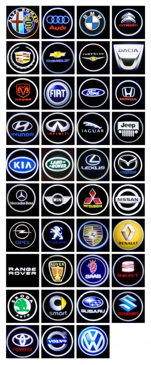 2x LED LOGO PROJEKTORY HD BEZPRZEWODOWE NA BATERIE WSZYSTKIE MARKI I MODELE