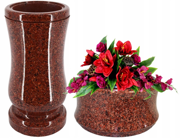 WAZON NAGROBNY - WAZON NA NAGROBEK+ MISA NAGROBNA ZESTAW WKŁAD Z KRATKĄ