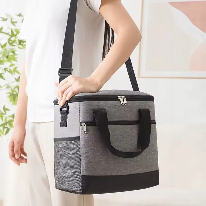 Torba Termiczna Piknikowa Turystyczna Lodówka Kosz Wkłady Chłodzące Mrożąc